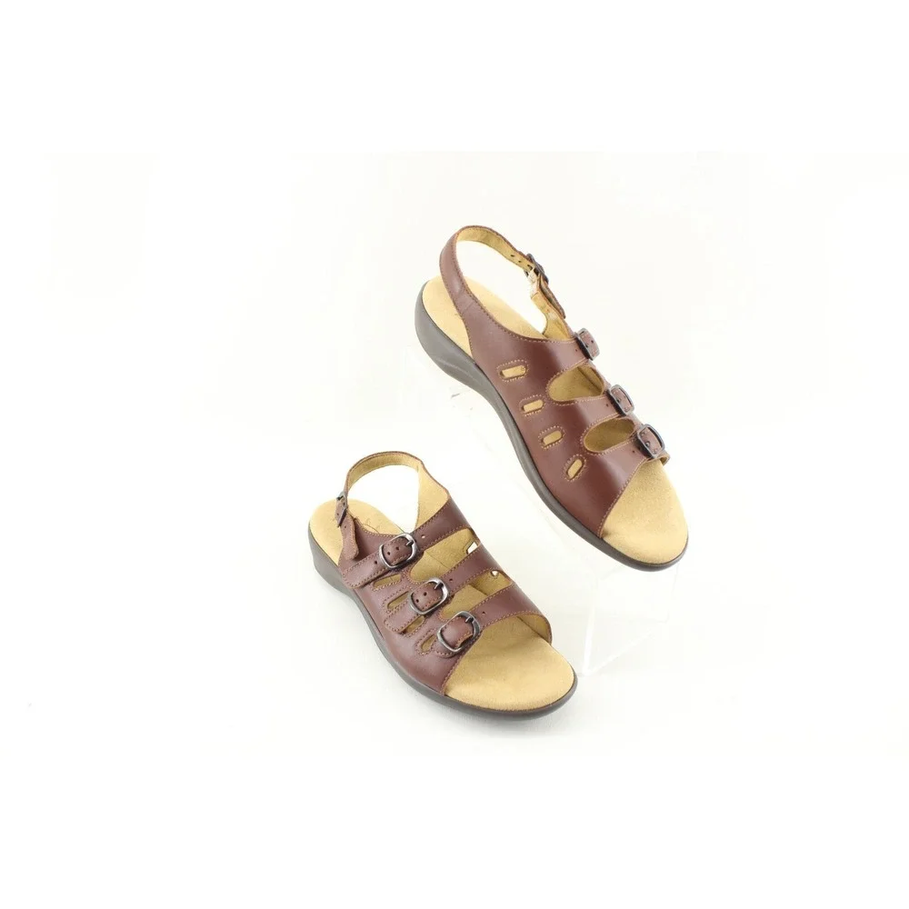 SAS Mystic Tripad Comfort Brown Leather Sandals Women's Size 8.5 N‎